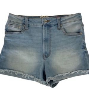 Raw Cutoff Denim Stretch Shorts